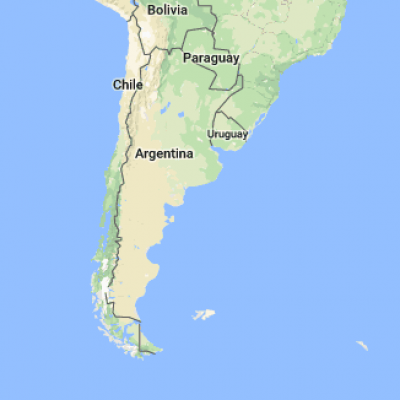 Cristo Rey de las naciones. Mapa de Argentina
